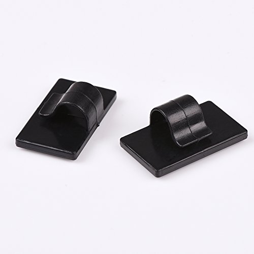 eBoot Kabelclips Selbstklebend Kabelschellen Clips, Schwarz, 20 Stück - 3
