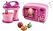Produktbild Vokodo Spielzeug Mikrowelle und Mischen Mixer Kinderküche Spielset Batterie Pretend Play Appliance Set mit Nahrungsmittelstücke Perfekt für Educational Preschool Mädchen Kochen Spielzeug Rosa