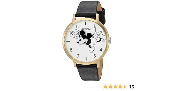 NIXON Arrow Leather x Mickey Mouse - Nero/Oro : Amazon.it: Moda