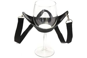 GOSTIN Weinglas-Halter mit Halsband, Weinglas, tragbares Weinglasband, auch für Wassergläser, für Weihnachten, Geburtstag, Hochzeit, Party, damit die Hände frei bleiben, Klar