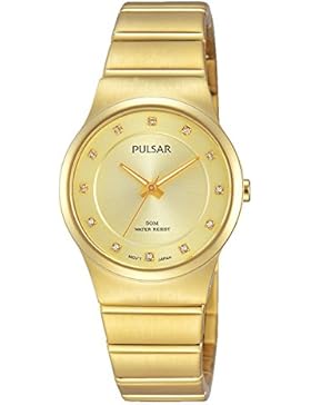 Pulsar Damen-Armbanduhr Analog Quarz Edelstahl beschichtet PH8170X1