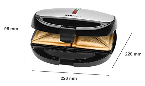 Clatronic ST/WA 3670 3in1 Sandwichmaker, Waffelautomat, Kontaktgrill, inkl. 3 antihaftbeschichteter Wechselplatten - 6