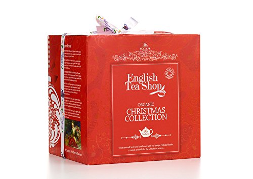 English Tea Shop Organic Christmas Collection Red Tray (Pack of 2, Total 192 Tea Bags)