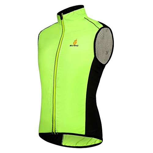 Veste de sport Gilet , Skysper Hommes& Femmes Cyclisme Veste de sport imperméable Gilet coupe-vent Veste Sans Manches de Cyclisme