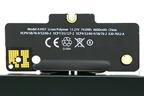 YGJ® Neuer Notebook Akku für Apple MacBook Pro Retina 13″ A1437 A1425 020-7652-A MD212CH/A MD212 MD213 MD212LL/A MD213CH/A [ Li-Polymer 6600mAh 74Whr ] – 18 Monate Garantie - 3