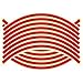 Price comparison product image GuanHeag Home Motorbike Car Reflective Wheel Rim Trim Tape Sticker Up to 18" Red Pack of 16