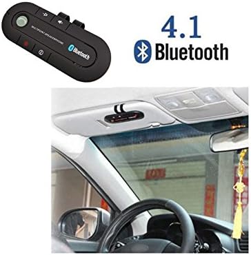 Qprods - Handsfree Bluetooth Car Kit. Easy installation and usage. 20 hours conversation. Plays your music. Black. Compatible all smartphones.