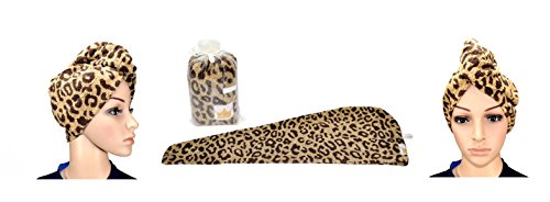 Haarpunzel Turban Haartrockentuch Handtuch Kopftuch TOP Ware(Ausführung: Leopard) - 3