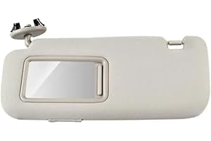 QILINGS Parasol De Coche For Lado para Toyota para Auris para Corolla 2007-2013 Visera Interior del Automóvil con Espejo Parasol Gris Beige Lado Izquierdo Derecho del Pasajero Viseras Parasol(Beige Left)