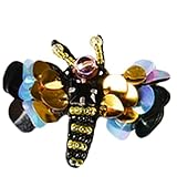 aplicaciones navideñas de lentejuelas Tamaño: 5.5 * 3.5 cm MoGist Ropa Parches Niedlich Insectos Serie circón Lentejuelas Bordado Patch Adhesivos Aplicación para Ropa Chaquetas Jeans, Klein Libelle, 4 * 4CM