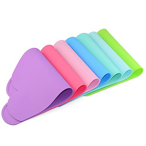 DaoRier Silikon Platzdeckchen Platzsets Kinder Tischset Wasserdicht Mahlzeit Matte Rutschfeste Potholder Wolke Geformte (Weiss) - 9