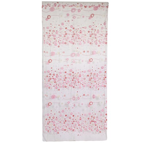 200*95cm Fenster Dekoration Kleine Blumen Floral Tüll Voile Vorhang Gardine (rosa) - 5