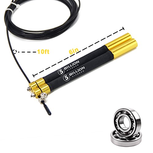 PROCIRCLE® Springseil Speed Jump Rope – Aluminium – Verstellbar mit Kugellager – Workout für Double Unders, Cross Fitness, WOD, Outdoor, MMA & Boxing Training - 4
