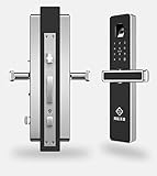 Mit Türklingelfunktion. Schwarze Antikollisions-Acrylglasplatte. Vier Wege entsperren: Fingerabdruck, Passwort, Schlüssel, IC-Karte