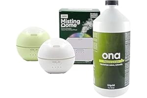 ONA Misting Dome & ONA liquids For Odour Neutralising Diffuser (Dome White + Liquid Fresh Linen 922ml)
