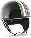 Produktbild MOTOHelmets D22 „Italy Black“ · Brain-Cap · Halbschale Jet-Helm Motorrad-Helm Roller-Helm · Fiberglas Schnellverschluss SlimShell Tasche S (55-56cm)