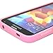 PowerQ Multi Pattern Colorful Combo Style for Samsung Galaxy S5 I9600 Soft TPU Cover and Plastic PC Bumper Combine Combo Mix Material Case Pattern Print Printing Drawing Cell Phone Case mobile Cover Soft Protect Skin (white-red flowers)
