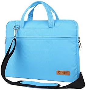Onoper Multi functional Portable Thin Light Laptop Sleeve Messenger Briefcase Pocket Case Carrying Case Bag Pouch for Notebook / MacBook / Ultrabook /Computers / Tablet / Chromebook / Messenger Case with Handle and Removable Carrying Strap For Acer/Asus/Dell/Fujitsu/Lenovo/HP/Samsung/Sony/Toshiba (13-14'', Blue)
