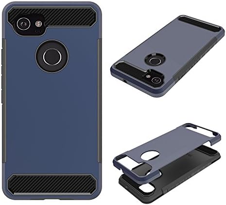 Case for Google Pixel 2 XL LANVY 2 in 1 Hybrid PC + TPU Cover Case Shockproof Silicone Frame Drop-Protection Bumper Cover Anti-Scratch Grip Case For Google Pixel 2 XL - Royal Blue