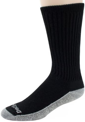 Doc OrthoMen's Soft Fit Silver Crew Socks (4 Pairs) (Medium, Black)