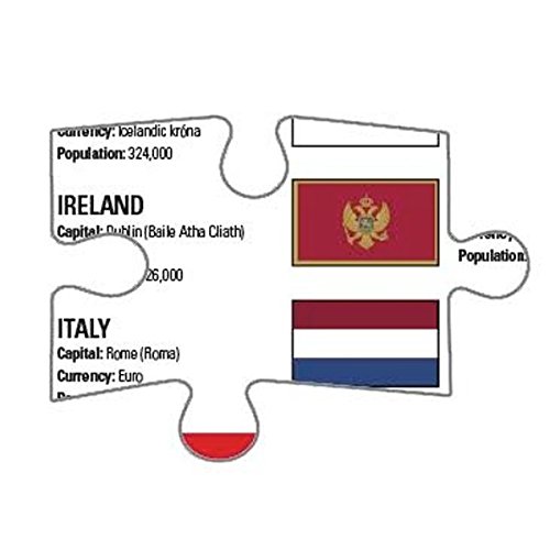 Jigraphy: Flags, Capitals, Currencies & Populations by The Happy Puzzle Company