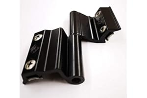 EFFEDIELLE Cerniera Master Top Rapid a montaggio rapido destra-sinistra per profilo R 40 art. 9616.3-Cerniera per infissi in alluminio colore Nero opaco RAL 9005-Cerniera Top Rapid ad aggancio rapido