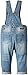 MiniMize Unisex Baby MMSTORM Destroyed Denim Dungarees Overall, Light Blue Denim, 6-9 Months (Manufacturer Size:74)