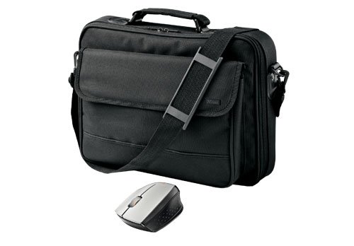 Trust 18227 Isotto Notebooktasche bis 40,6 cm (16 Zoll) mit kabellose optische Maus (800dpi, USB)