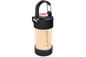 Ledlenser ML4 Warm Light LED-lykta, uppladdningsbart 14500 batteri, 300 lumen, bländfri (patenterad), upp till 40 timmars drifttid, rött ljus, 1x AA batteridrift möjlig, karbinhake, utomhus, camping