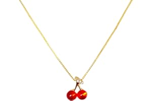 MaNeaz Halskette Damen Damen Halskette Anhänger Kette Kirsche Halskette Kette Damen Jubiläum Geburtstagsgeschenk Für Frauen Freundin Mädchen