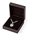 Sterling Silver necklace for Birth or Christening, featuring a small heart engraved with the words "Guardian Angel Protect Me" and an angel on the reverse.