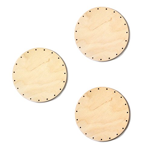 3x Korbboden, rund, 21cm - Flechten, Korbflechten, Schilf Set, Peddigrohr, Flechtmaterial, Flechtset, Rattan