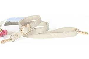 GreatRise 1.5 cm Breite PU Leder Schultergurt Ersatz Schulterriemen Verstellbar Schultergurt Dünner Taschenrieme, 80-150cm, Gurt für Damen Taschen Handtaschen Geldbörse Beige Hellgold Schnalle