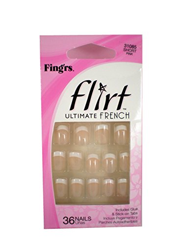Fing'rs Flirt Natural Fit Glue-On Nails Small Pink