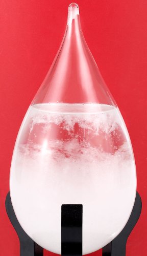 Carlo Milano Modernes FitzRoy-Sturmglas in Tropfenform, 22cm - 4