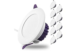 POCKETMAN 5W Dimmable LED Ceiling Downlights, 10 Pack Dimmable Ceiling Lamp via Swich for Interior Decor Lighting 3 Colors Variation