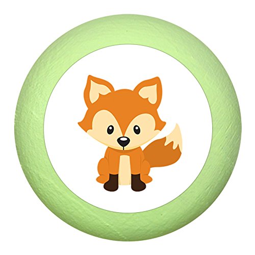 Türknopf Fuchs lindgrün grün Holz Kinder Kinderzimmer 1 Stück Waldtiere Türknopf Fuchs lindgrün grün Holz Kinder Kinderzimmer 1 Stück Waldtiere