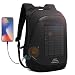 Produktbild CoolBell Solar-Panel Rucksack mit USB Ladeanschluss Stadt Anti-Diebstahl Tasche Functional Knapsack wasserdicht Outdoor Daypack Schulrucksack 15,6 Zoll Laptop Rucksack für Herren/Damen(Schwarz)