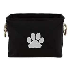 Bone Dry Pet Storage Collection Collapsible Bin, Medium Rectangle, Black