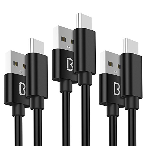 Cable USB C, Beikell Cable USB Tipo C a USB A (1m x 3 Pack) y Sincronización para Samsung Galaxy S8 +,Nexus 5X / 6P, HTC 10 / U11, OnePlus 2 / 3T, Huawei P9 / 10 y más- Negro