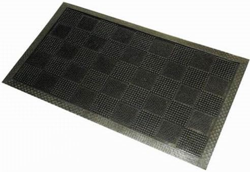 Montana Black Outdoor Rubber Heavy Duty Doormat Entrance Floor Door Mat