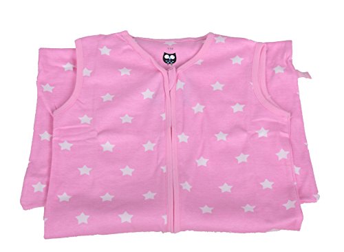 Baby Schlafsack mit Reißverschluss Babyschlafsack ohne Ärmel Sterne Muster Grau IW051 - 4