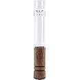 Marley Natural Button Borosilicate Glass 8.0 x Diameter 1.27 cm Walnut Wood Handle