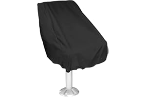 COOSOO Funda para Asiento de Barco, Resistente de Tela Oxford, para Silla de timón, para Exteriores, Impermeable, Impermeable, Impermeable, para Silla de capitán, Barcos, Accesorios para Pesca
