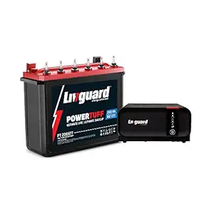 Livguard Inverter and Battery Combo with Maximum Warranty & Extra Backup, Inverter with Smart Artificial Intelligence (LGS1600PV 1500VA Sinewave Inverter, PT 2066TT 200Ah Tall Tubular Battery)