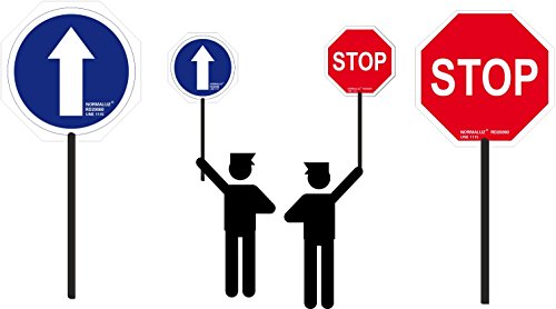 Normaluz RD20060 - Paleta Paleta De Stop Mango Metalico Lacado Adhesivo de Vinilo 25 cm Mango x30 cm Diametro