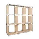 armario vestidor infantil Material de calidad, el material del tubo consta de polipropileno y metal que lo hacen de material de barrera de carga pesada compuesto de material impermeable no tejido que protege tus cosas del polvo y el agua. La estructura del marco hace que la estantería sea estable y duradera, no es muy pesada.