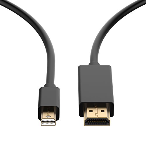 Mini DP auf HDMI Kabel, Rankie 2-Pack 1.8m Vergoldet MiniDP DisplayPort (Thunderbolt™ Port Kompatibel) to HDMI Kabel HDTV Cable (Schwarz) – R1101E - 3