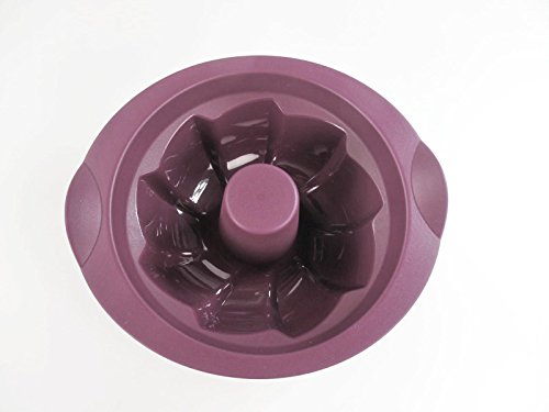 TUPPERWARE Silikonform Backen Backform Kuchen Silikon Easy Mini Gugelhupf lila 10726 - 2