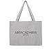 Produktbild abracadabra bitch Bag Frauen Shopper grau Jute Beutel Handtasche Strand Sommer faltbar groß bedruckt mit Motiv (388-U762-Grau)